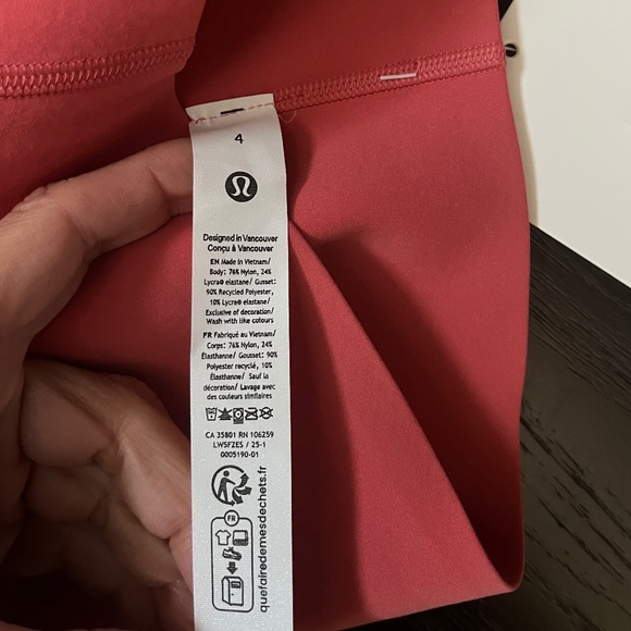 NWT Lululemon Glow Up High Rise Tight Desert Red Size 4 | Hemmed 22.5” Inseam - Picture 12 of 14